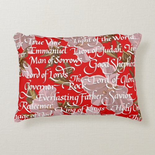Names of Christ Christmas  Accent Pillow