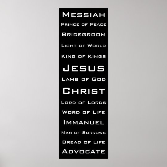 Names Of Christ Poster Zazzle names-of-christ-poster-zazzle