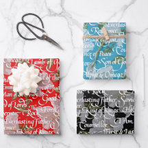 Names of Christ Wrapping Paper Sheets 19” x 29”