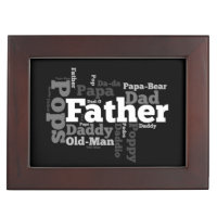 Names of Dad Father's Day Collage Memory Box