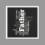 Names of Dad Father's Day Collage Napkins