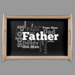 Names of Dad Father's Day Collage Serving Tray