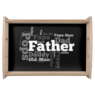 Names of Dad Father's Day Collage Serving Tray