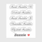 Names of Five Guests in Fancy Script Calligraphy