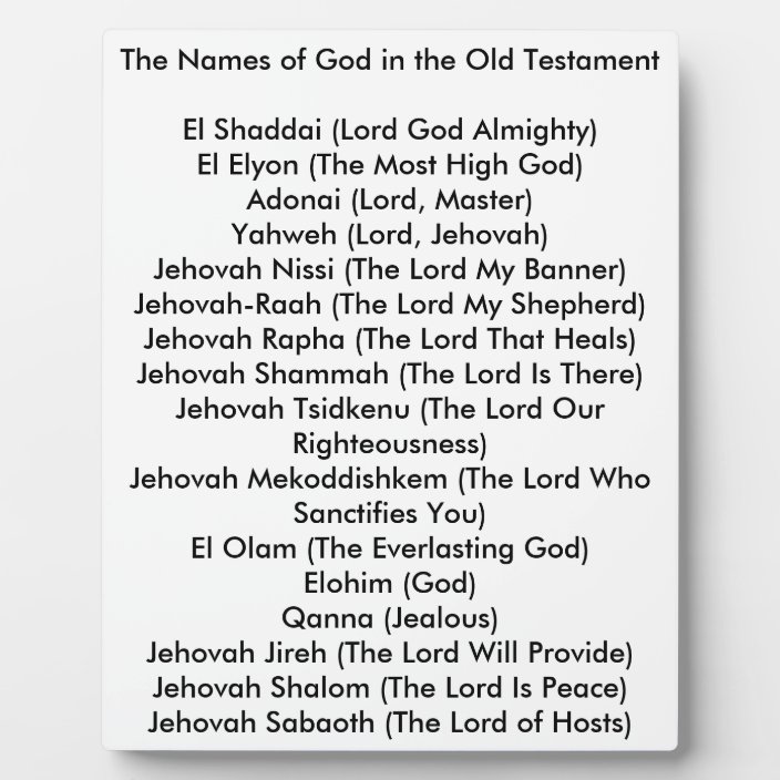 Names of God 8 x 10 Tabletop Photo Plaque | Zazzle.com