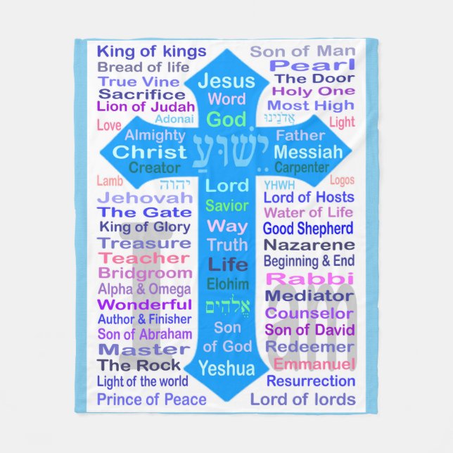 Names of God and Jesus  Fleece Blanket (Front)
