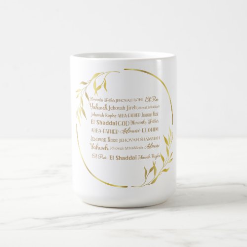 Names of God Coffee Mug Gold