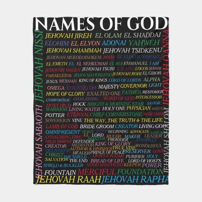 NAMES OF GOD FLEECE BLANKET (Front)