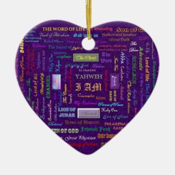Names Of God Heart Ornament by charlynsun at Zazzle