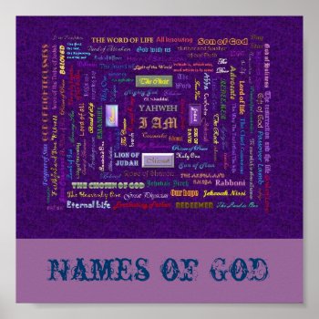 Names Of God Poster by charlynsun at Zazzle