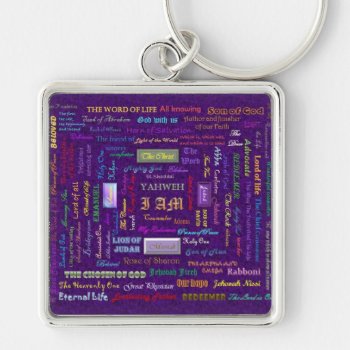 Names Of God Premium Keychain by charlynsun at Zazzle