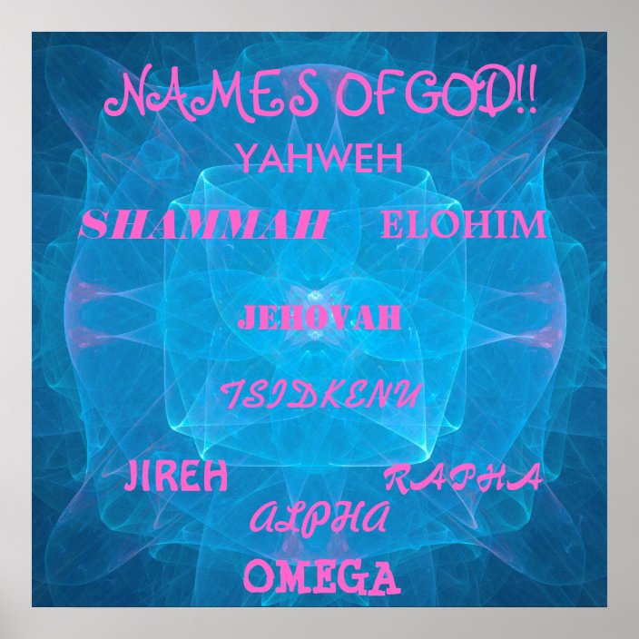 NAMES OF GOD!!... RELIGIOUS POSTER