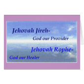 Names of God  Scripture collection Cards (Front Horizontal)