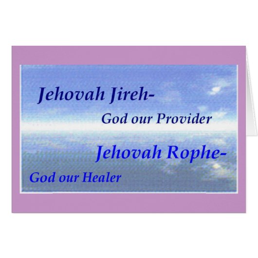Names of God  Scripture collection Cards (Front Horizontal)