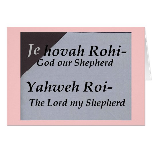 Names of God Scripture collection Cards (Front Horizontal)