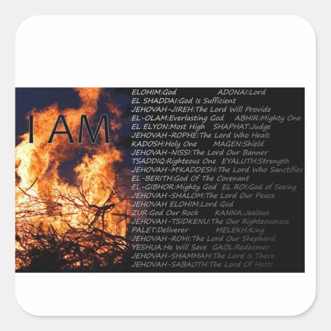 Names of God Sticker (Front)