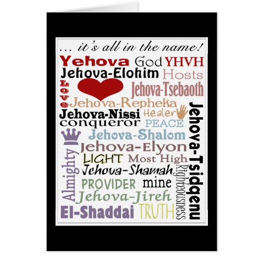 Names of God-Subway Art Cards (Front)