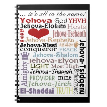Names Of God-subway Art Notebook by creationhrt at Zazzle
