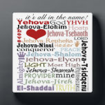 Names of God-Subway Art Plaque<br><div class="desc">This awesome subway art inspired image is of the names of God and their meanings. Whatever your need is,  God has a name for you to call upon!  Original design by Christie Black of Creations from the Heart ©.</div>