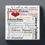 Names of God-Subway Art Plaque<br><div class="desc">This awesome subway art inspired image is of the names of God and their meanings. Whatever your need is,  God has a name for you to call upon!  Original design by Christie Black of Creations from the Heart ©.</div>