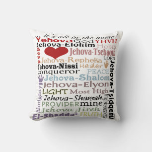 Names of God-Subway Art Throw Pillow