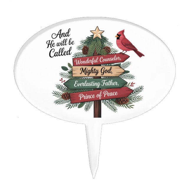 Names of Jesus Cake Topper (Front)