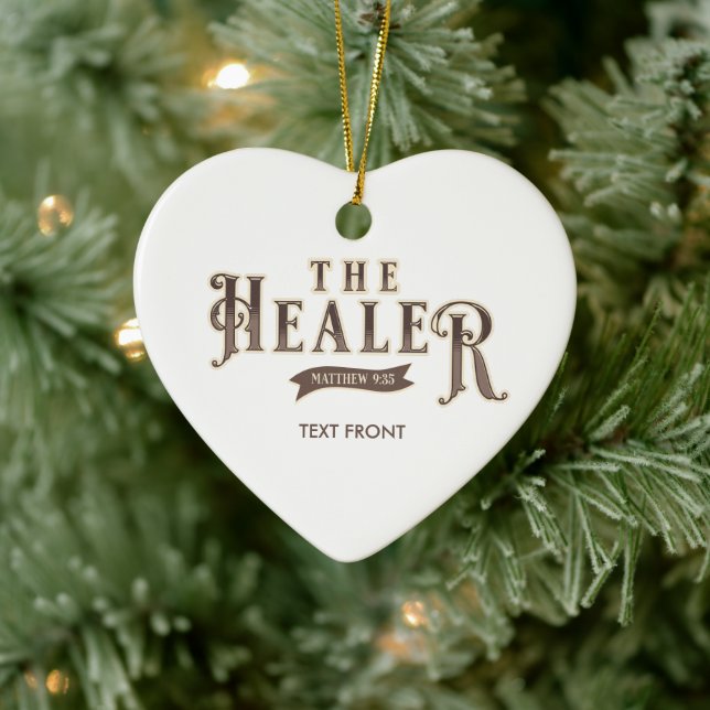 Names of Jesus Christ "The Healer" Bible Scripture Ceramic Ornament (Tree)