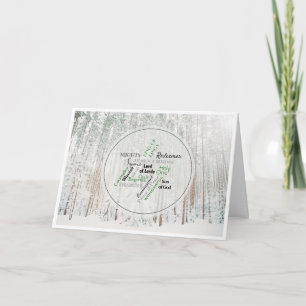 Names of Jesus Christmas Photo Folded Holiday Card