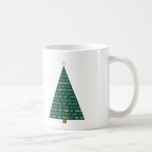 Names of Jesus Christmas Tree Coffee Mug
