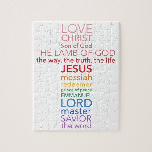 Names of Jesus Cross Jigsaw Puzzle (Vertical)