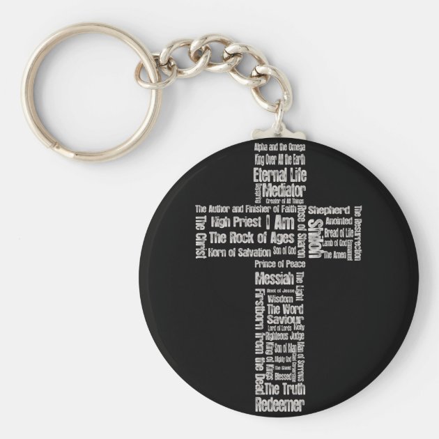 Names of Jesus Cross Keychain | Zazzle.com