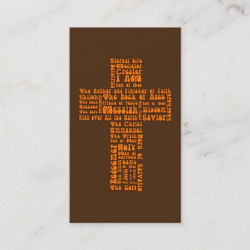 Names of Jesus Eph 2 1_10 Gospel tract Business Card