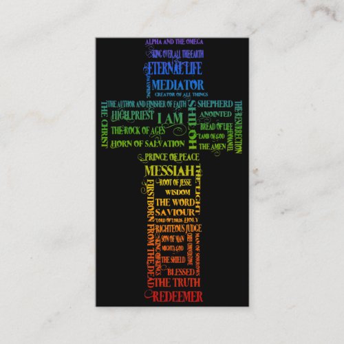 Names of Jesus Eph 2 1_10 Gospel tract Business Card