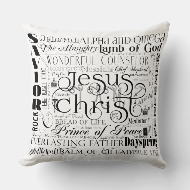 Names of Jesus & Fruit of the Spirit Pillow (Front)