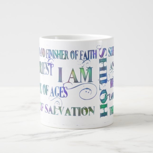 Names of Jesus Giant Coffee Mug (Front)