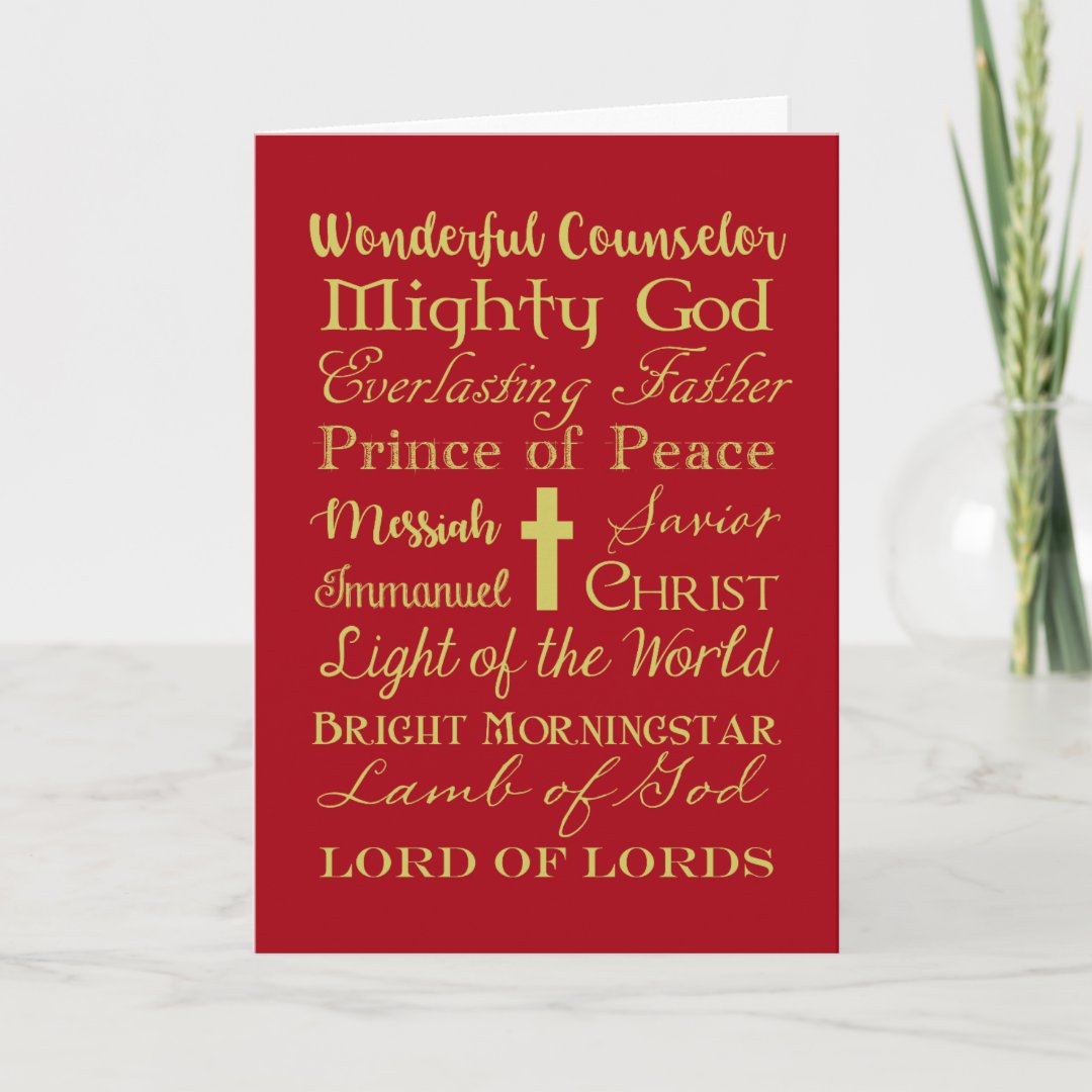Names of Jesus Personalized Christmas Card | Zazzle
