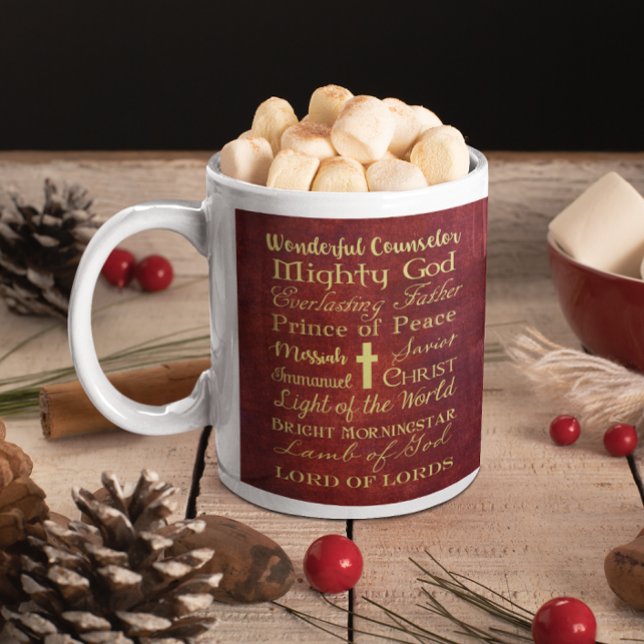 Names of Jesus Red Personalized Mug (Creator Uploaded)