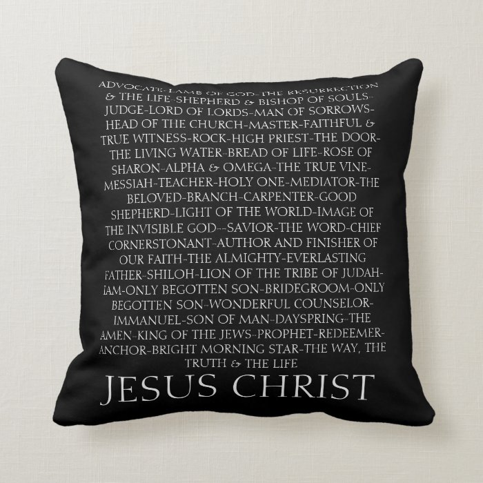 Names of Jesus Throw Pillows