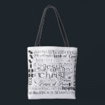 Names of Jesus Typography Tote Bag<br><div class="desc">Carry your essentials or gift this inspirational tote bag to a bride-to-be,  expectant mom,  or whoever is special in your life.</div>