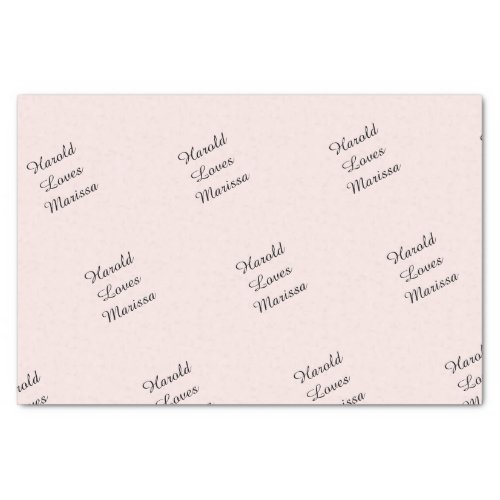 Names of Love Pink Tissue Paper
