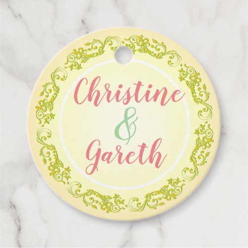 Names of the Happy Couple Favor Tags