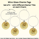 Names on Wine-Glass Charms Tags 