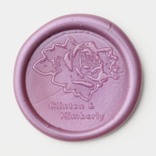 Names & Roses Wax Seal Sticker
