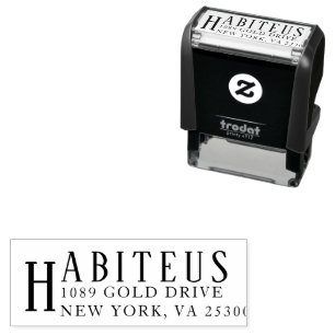 Names Simple Typography Wedding Self-inking Stamp