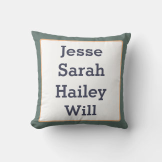 Names Throw Pillow