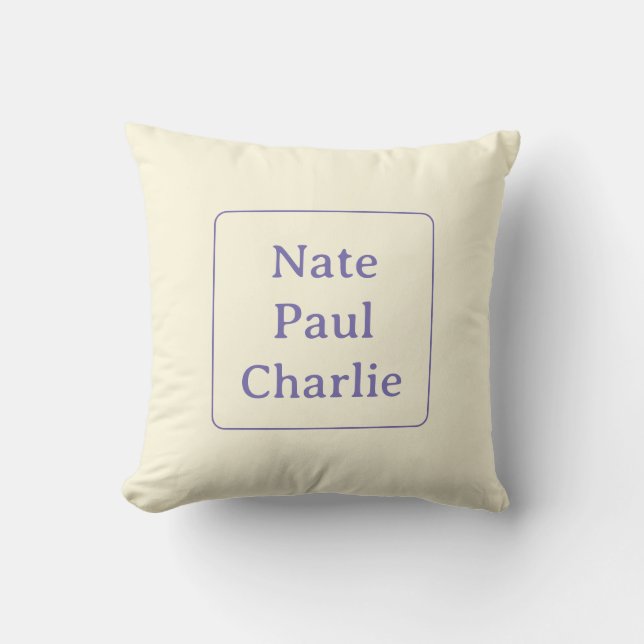 Names  throw pillow (Front)