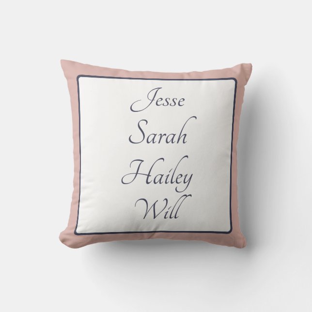 Names Throw Pillow (Front)