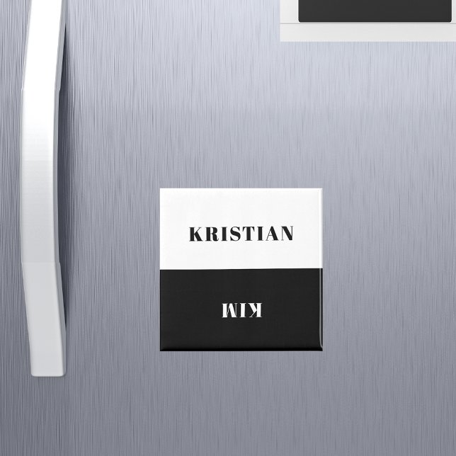 Names to do chores reminder black white magnet (Creator Uploaded)