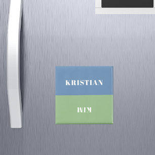 Names to do chores reminder dusty blue sage green magnet