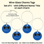 Names -  Wine-Glass Bow Tie Tags  Wine Charm